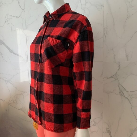 Lucky Brand Long Sleeve Button Up 100% Cotton Plaid Flannel Shirt - Picture 7 of 11